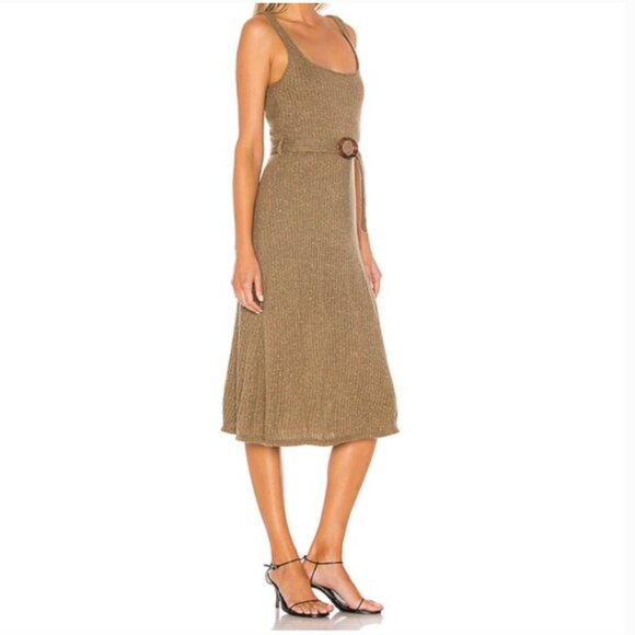 NWT Majorelle Luis Sleeveless Midi Dress Mocha Brown Size Small - Picture 2 of 16